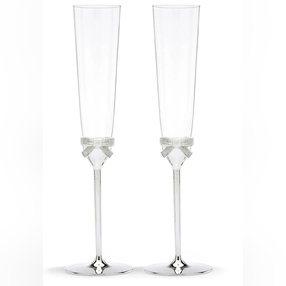 Kate Spade New York Grace Avenue Glass Flute Pair (2) pc set